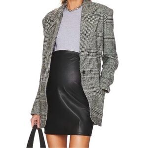 Hatch Collection Vegan Leather Mini Skirt